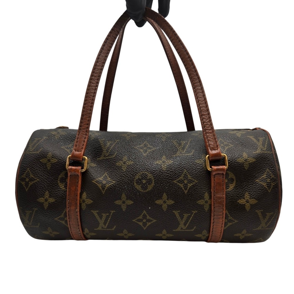 Louis Vuitton Papillon 26 Monogram Canvas Barrel Bag Brown Made in France